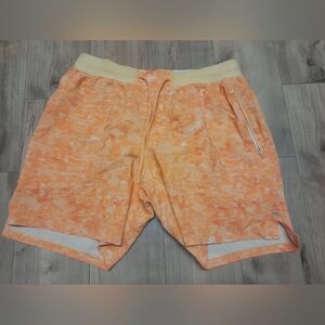 Lululemon License to Train Linerless Short 7" Size L Ember Radiate Mango 29063